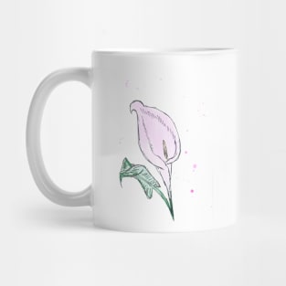 Calla flower. Watercolor, art decoration, sketch. Illustration hand drawn modern Mug